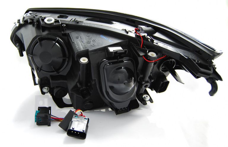 LED Angel Eyes Scheinwerfer für BMW 5er E60/E61 03-07 schwarz